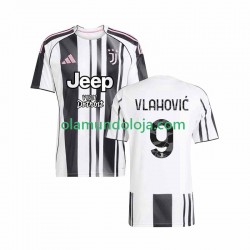 Camisola Juventus Vlahovic 9 Homem Equipamento Primeiro 2025-2026 Manga Curta
